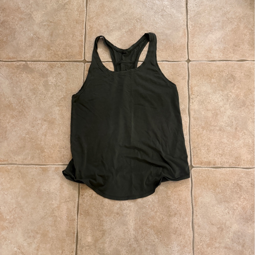 Olive Green Love Tank Top